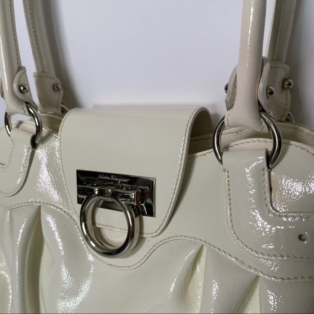 SALVATORE Ferragamo Marisa Patent Leather Handbag - Picture 2 of 16